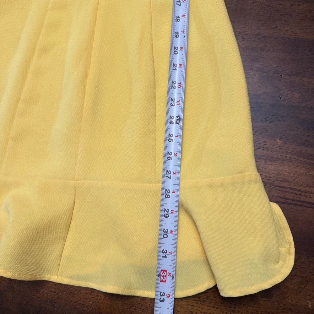 BCBGeneration Ruffle Sleeve Yellow Mini Dress - Picture 11 of 13